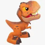 Dinosaurio Jurassic Park. 2 colores