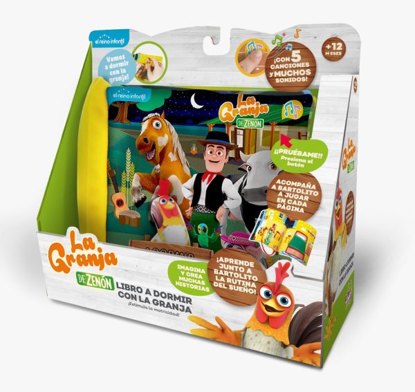 Libro de Peluche a dormir con la granja