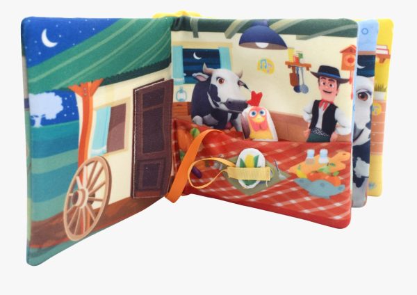 Libro de Peluche a dormir con la granja