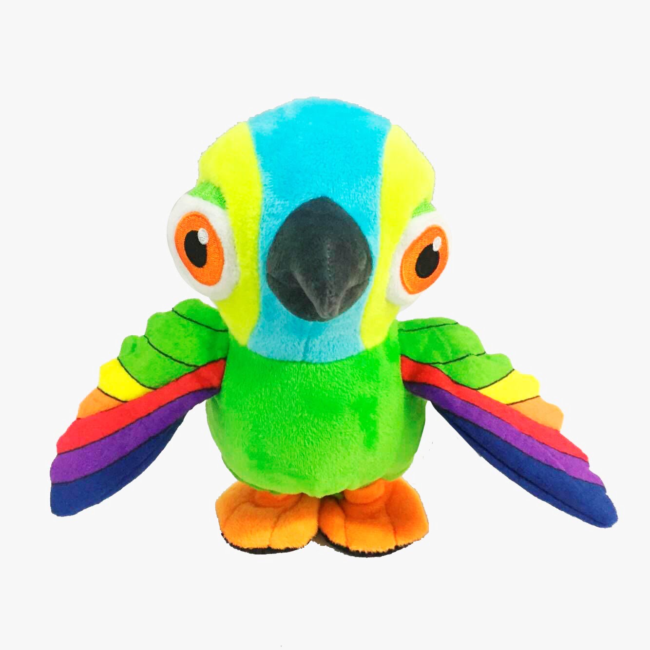 La ferme de zenón peluche lorito Pepe interactif multicolore - Bandai Spain 80020 - version espagnole