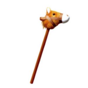 Caballo de palo. Color marrón