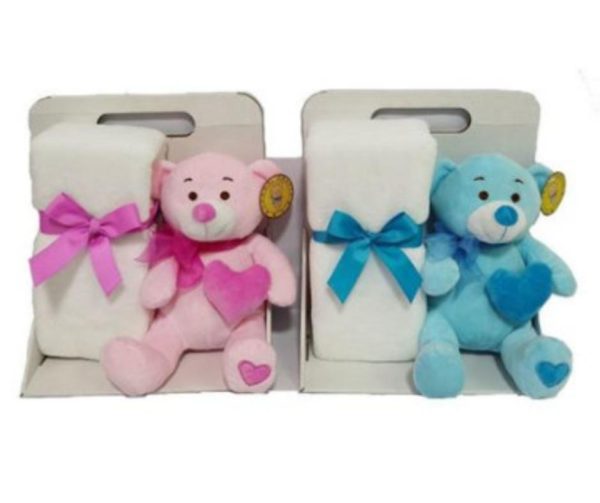 Peluche Oso con manta 25cm