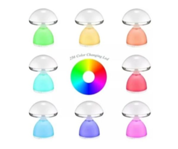 Lampara led hongo RGB Recargable