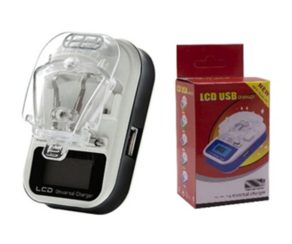 Cargador universal de bateria visor usb