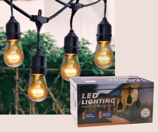 Guirnalda luces led cálida vintage