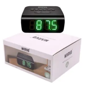 Radio Reloj Marvo Har-001 Fm Am Negro