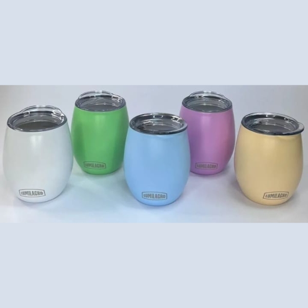 Mate con tapa antiderramable. Acero inoxidable