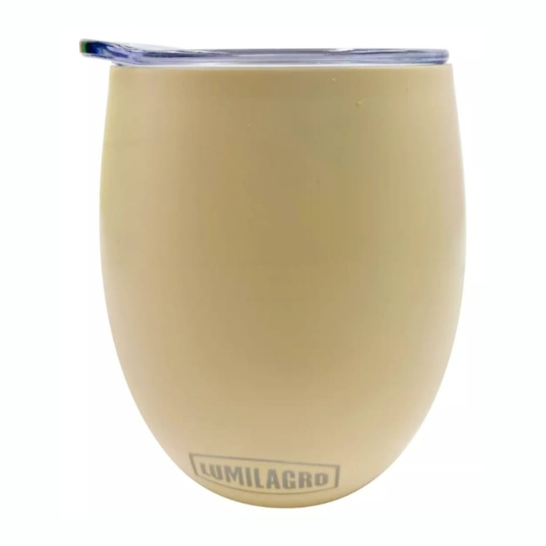 Mate con tapa antiderramable. Acero inoxidable