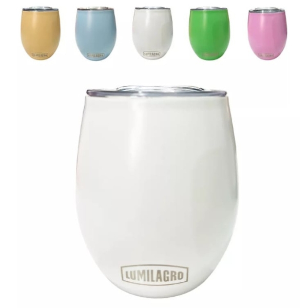 Mate con tapa antiderramable. Acero inoxidable