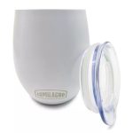 Mate con tapa antiderramable. Acero inoxidable