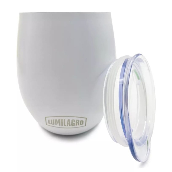 Mate con tapa antiderramable. Acero inoxidable