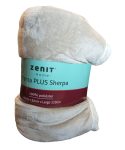 Manta ZENIT Sherpa con corderito 1 plaza Gris