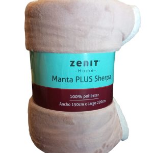 Manta ZENIT Sherpa con corderito 1 plaza  Beige