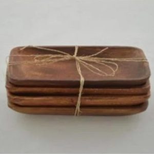 SET 4 BANDEJAS MADERA RECTANGULARES