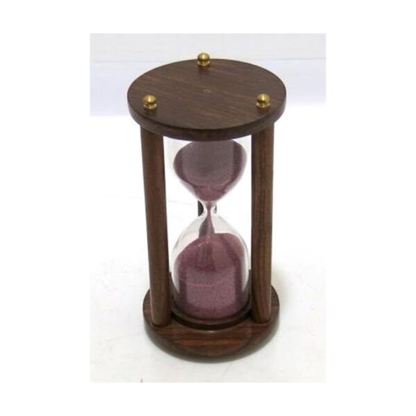 RELOJ ARENA MADERA BRONCE