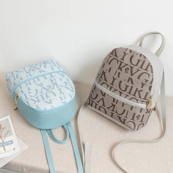 Mochila de Dama con Estampado de Letras