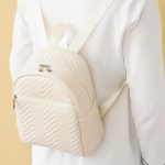 Mochila de Dama con Diseño Acolchado Chevron