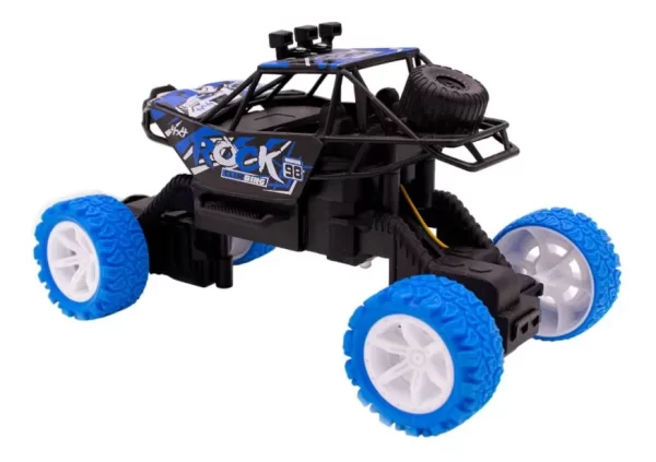 Camioneta Arenero Rock 4x4 A Control Remoto Con Suspensión Color Azul