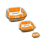 Set 3 Piezas Asaderas de Vidrio Templado