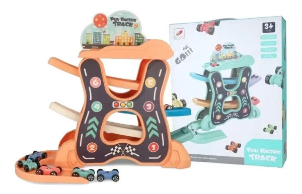 Pista De Autos Infantil Didáctica Varios Niveles 6 Autos