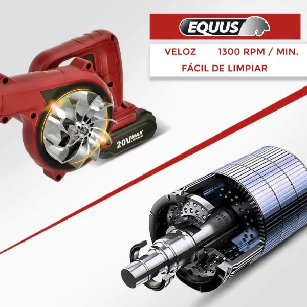 Sopla Aspiradora Equus 2 En 1 Inalambrica 20v Bateria Litio