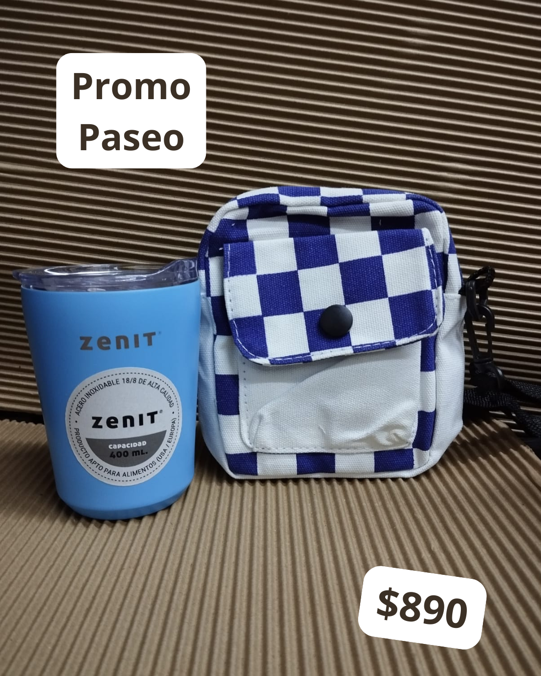 Promo Paseo – Mini Bolso + Vaso Térmico Zenit