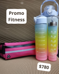 Promo Fitness – Riñonera + Botella Motivacional