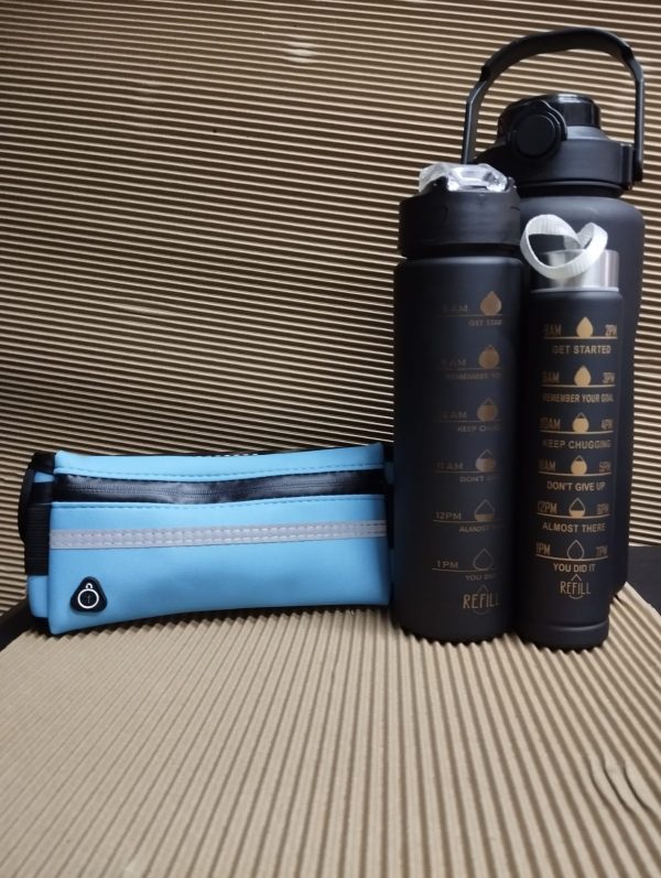 Promo Fitness – Riñonera + Botella Motivacional