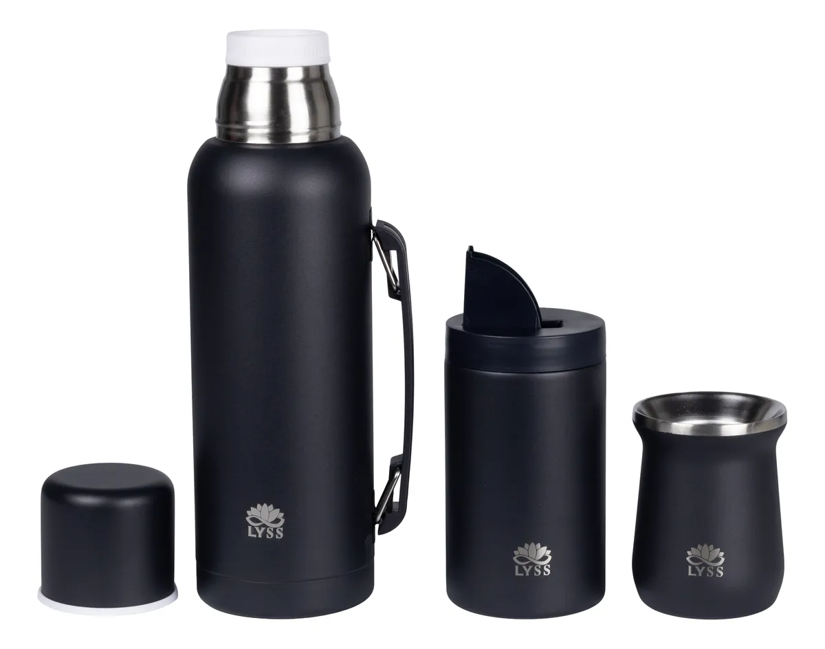 KIT LYSS TERMO + MATE + YERBERA